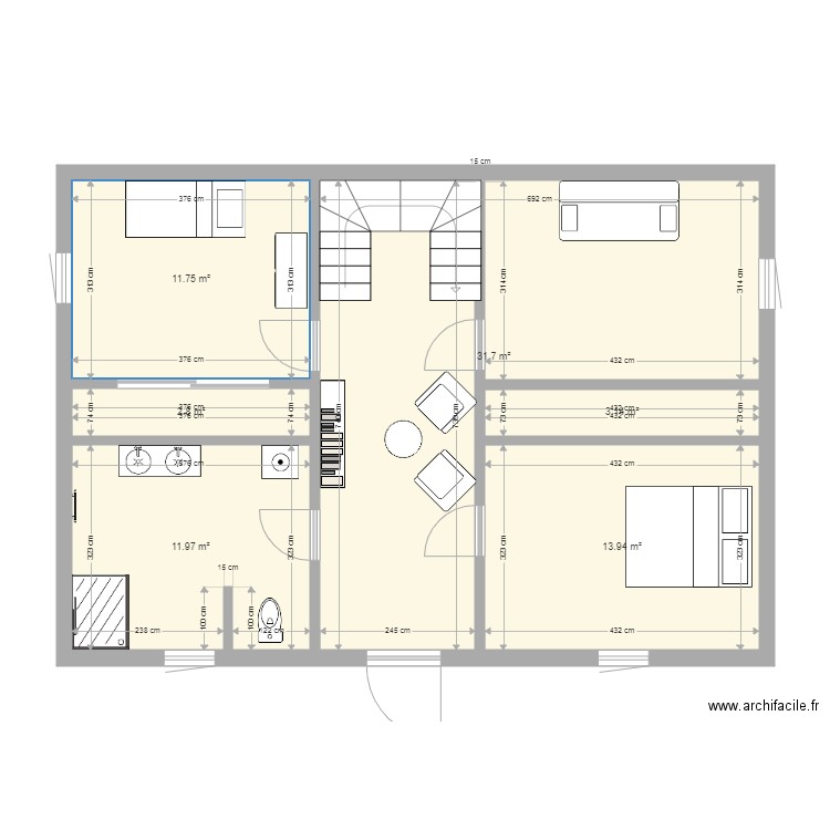 etage. Plan de 0 pièce et 0 m2