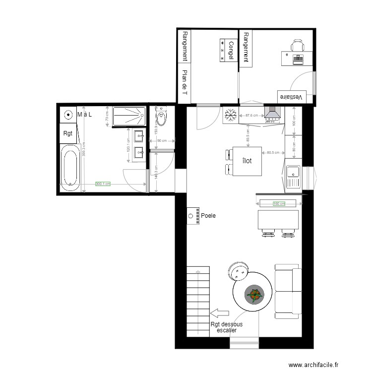 Amenagement solution . Plan de 0 pièce et 0 m2