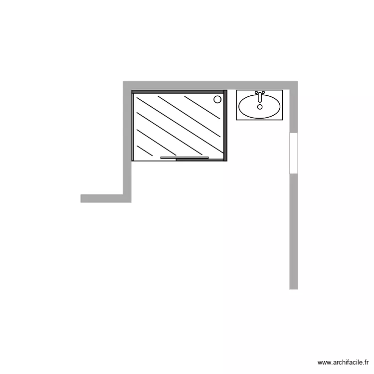 salle deau bernard. Plan de 