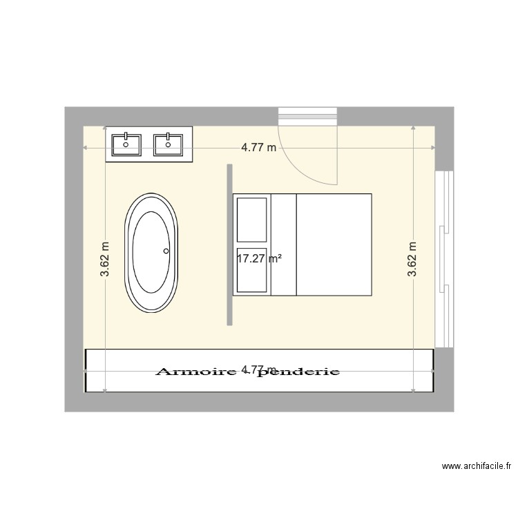 Chambre Salle de bain Reynet. Plan de 0 pièce et 0 m2