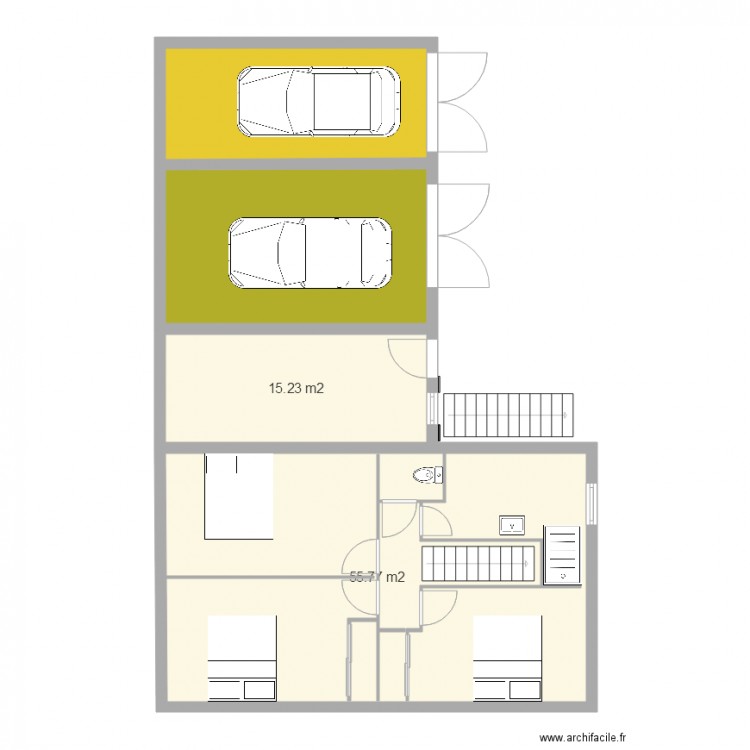 Plan 1er étage maison. Plan de 0 pièce et 0 m2