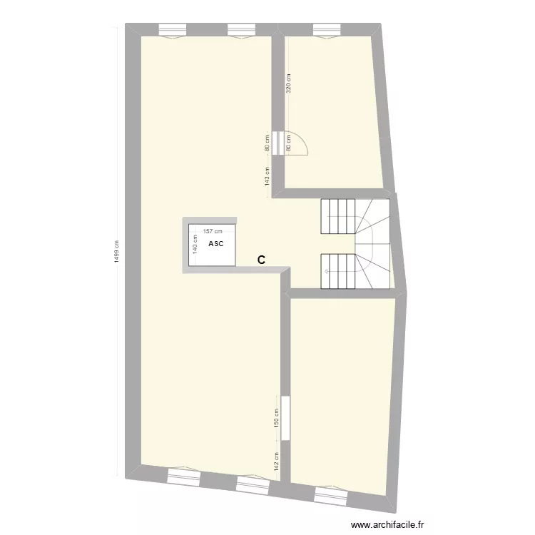 PROJET 3° ETAGE ouvertures refend. Plan de PROJET 3° ETAGE ouvertures refend. Plan de