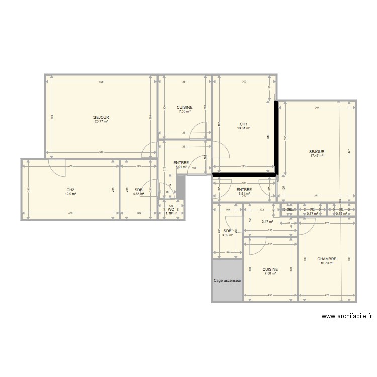 Cab1. Plan de 0 pièce et 0 m2