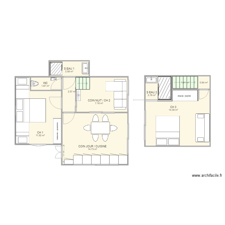 SURELEVATION CHAUMIERE OPTION 2. Plan de 0 pièce et 0 m2