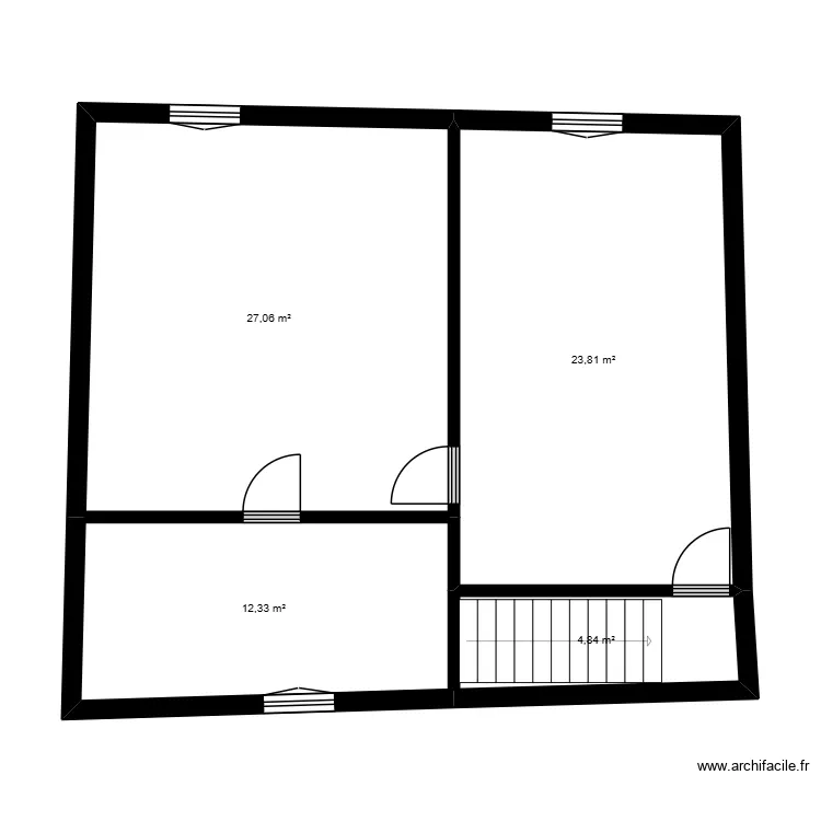 &eacute;tage beaumont. Plan de 4  et 68 m²