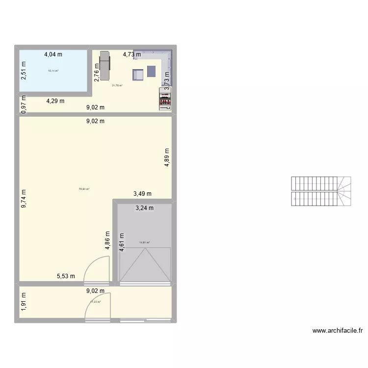 amir h. Plan de 5  et 135 m²