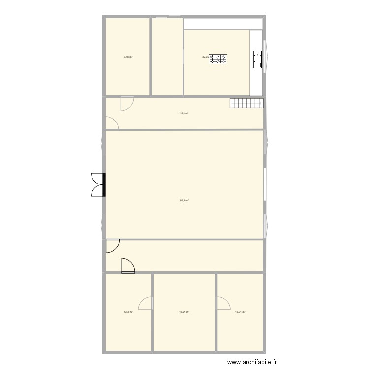 maison. Plan de 7 pièces et 190 m2