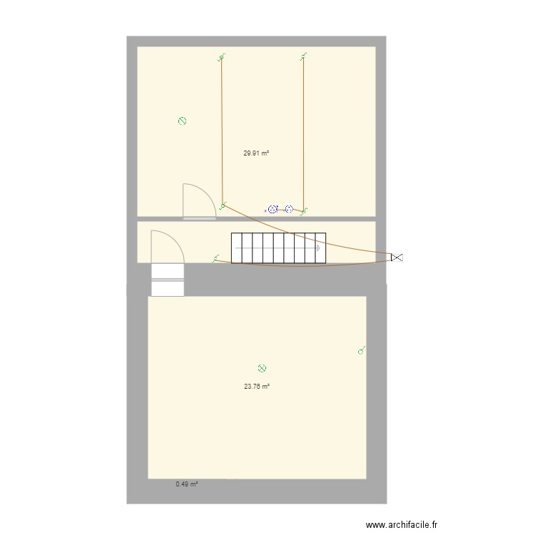 yann  etage eclairage. Plan de 0 pièce et 0 m2