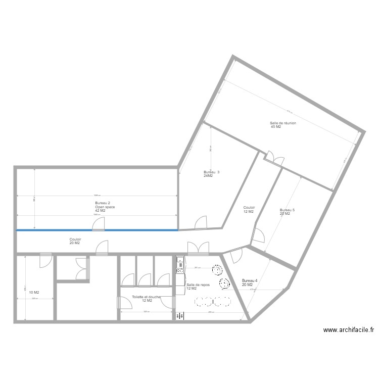 bureau Bld Sadi Carnot 1 projet. Plan de 0 pièce et 0 m2