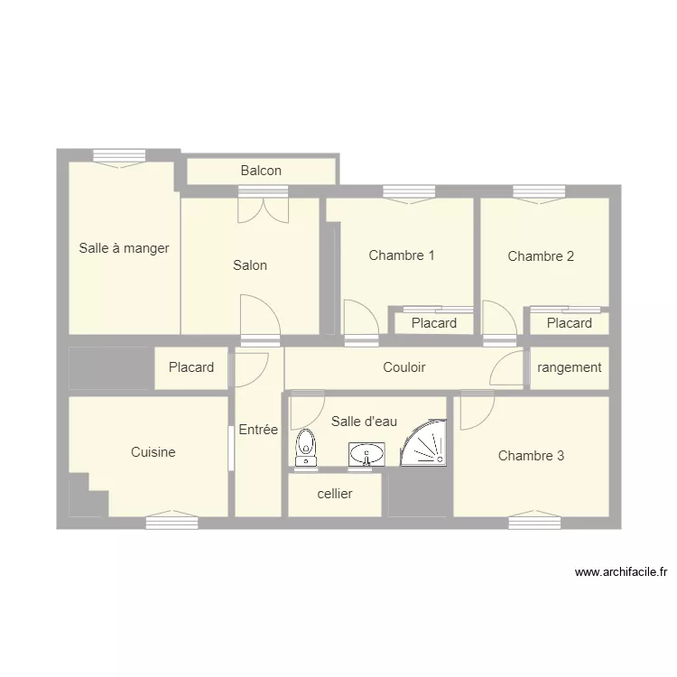 appart chopard. Plan de 