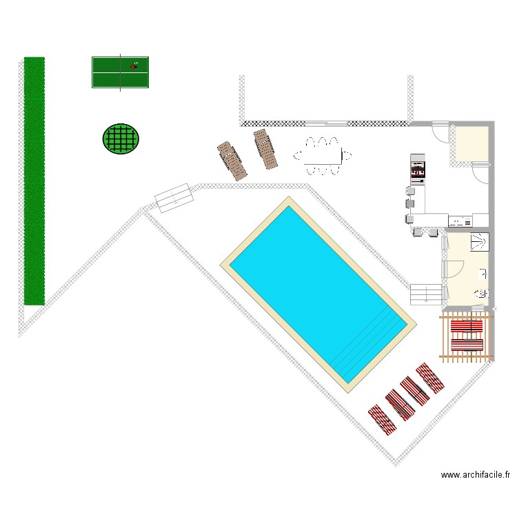 plan piscine n2. Plan de 0 pièce et 0 m2