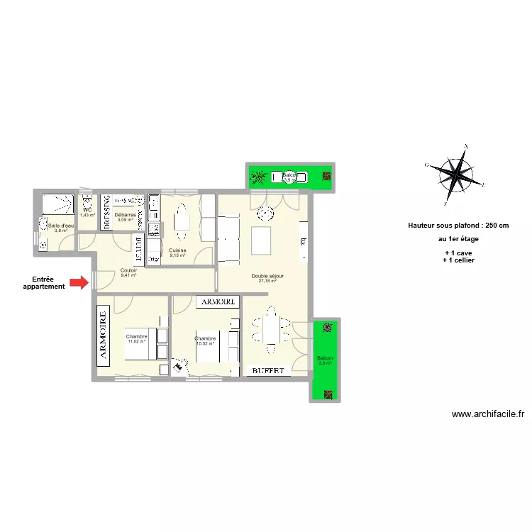 BERNARD Nathalie. Plan de 