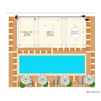 PLAN CONSTRUCTION 1 BOIS CONCEPT 11mx5m avec plage de bois