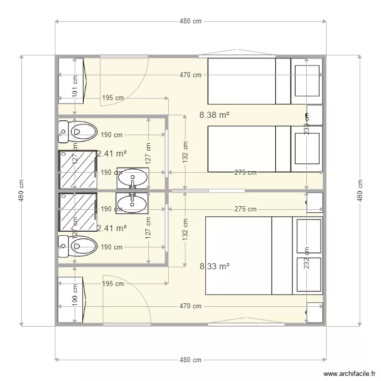 MODELE LISBOA 600X600CM. Plan de 