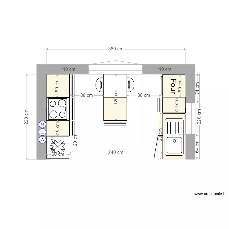 CUISINE 1 8. Plan de CUISINE 1 8. Plan de
