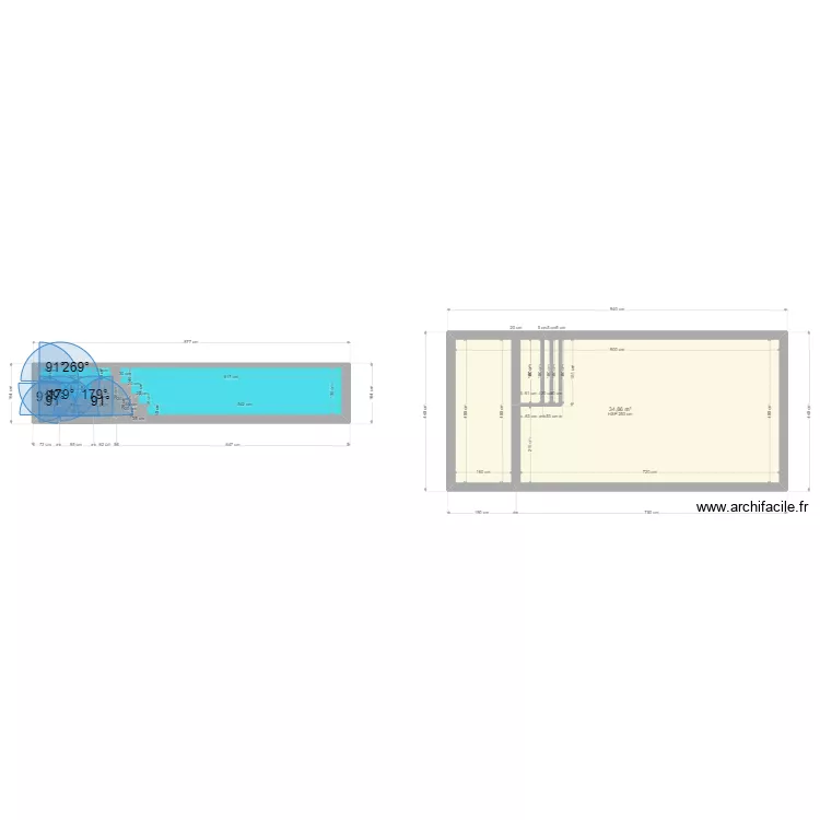 PISCINE PORTI. Plan de 