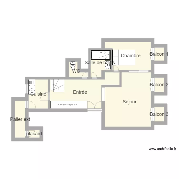 Square Alfred Capus project 1. Plan de 