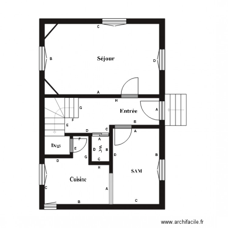 cognet rdc plomb. Plan de 0 pièce et 0 m2