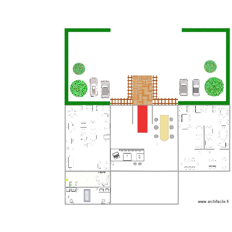 Buffalo Grill 3D diapositive. Plan de 1 pièce et 182 m2