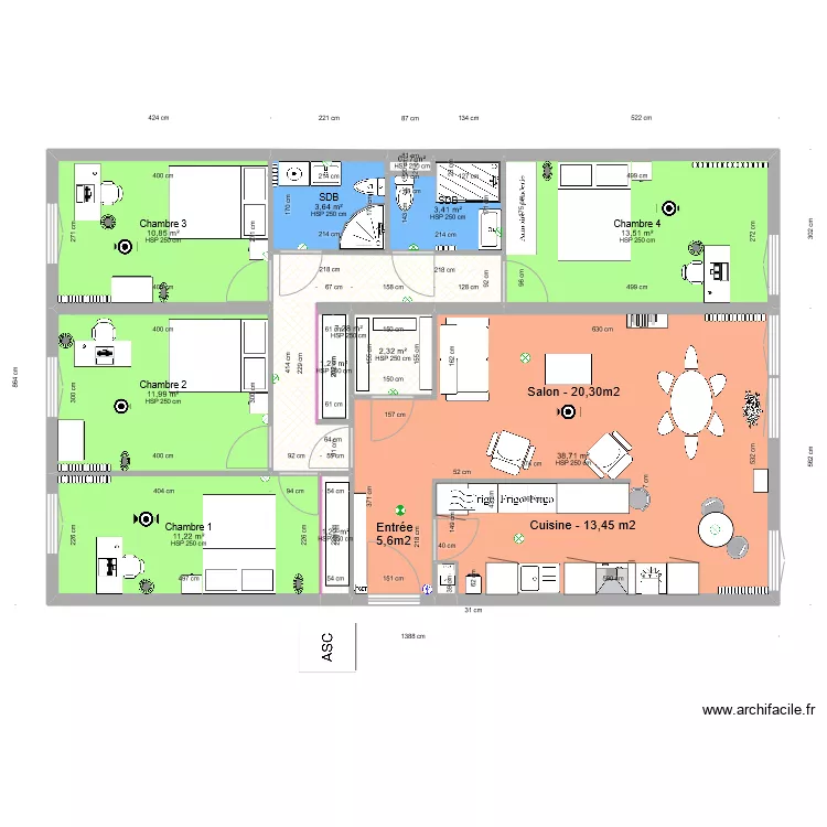 appart v3 avec meubles. Plan de appart v3 avec meubles. Plan de