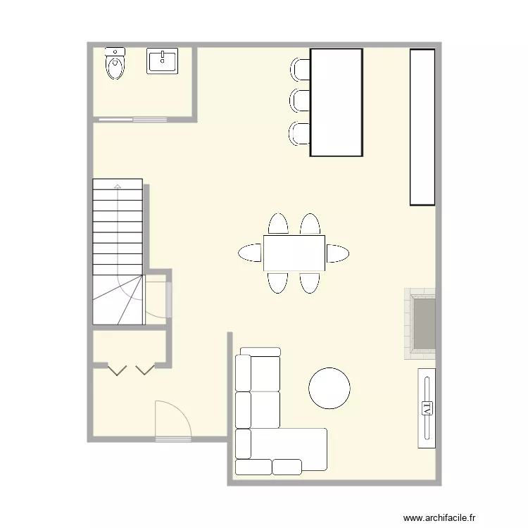 2 &eacute;tage 3 chambres. Plan de 