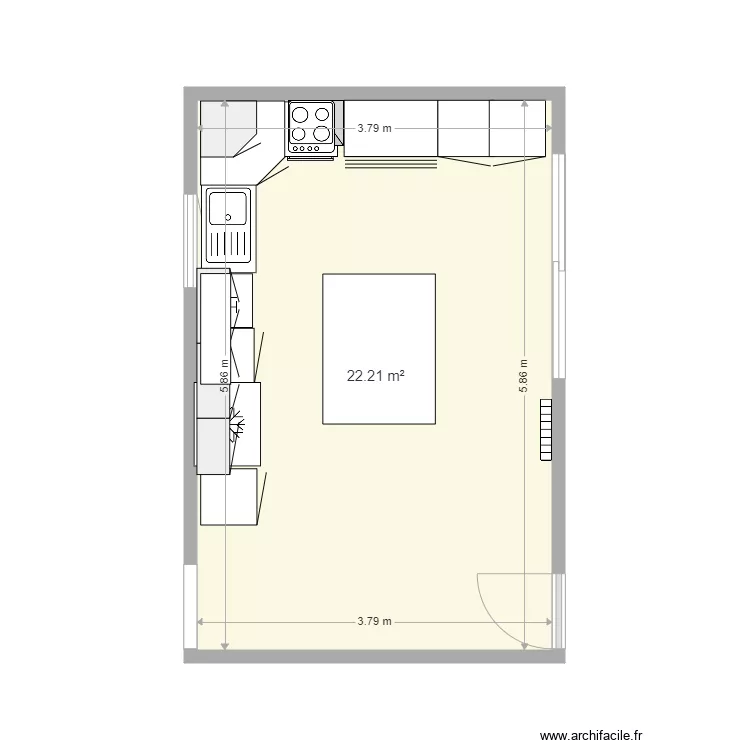 cuisine ilot. Plan de 