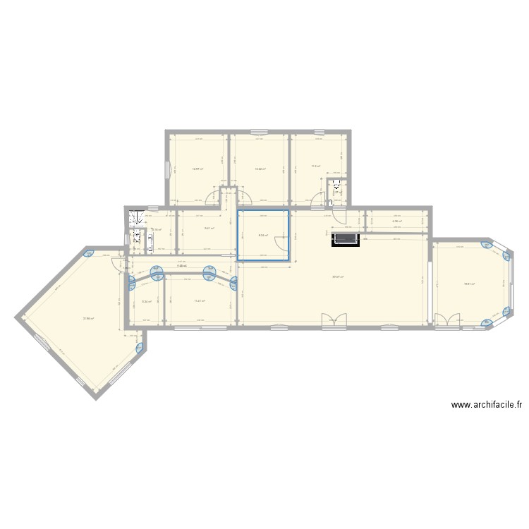 AGRANDISSEMENT MAISON. Plan de 0 pièce et 0 m2