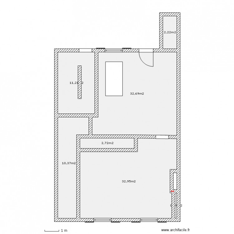 33DJ_RDC_initial. Plan de 0 pièce et 0 m2