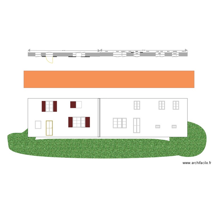 Ecoche façade SUD. Plan de 0 pièce et 0 m2