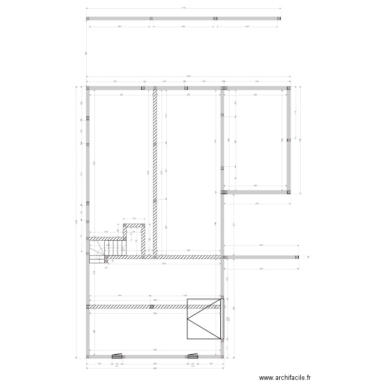 GONOD. Plan de 4 pièces et 143 m2