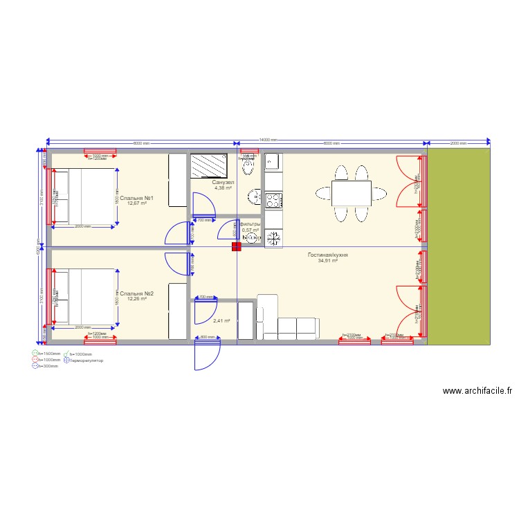Барн Юлия. Plan de 0 pièce et 0 m2