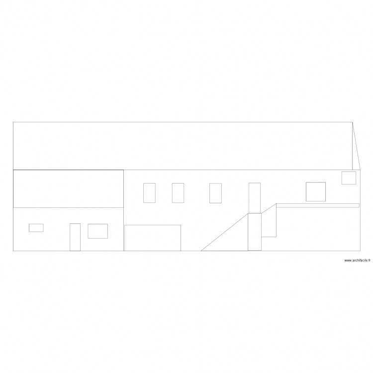 Plan de face T4 Duplex. Plan de 0 pièce et 0 m2
