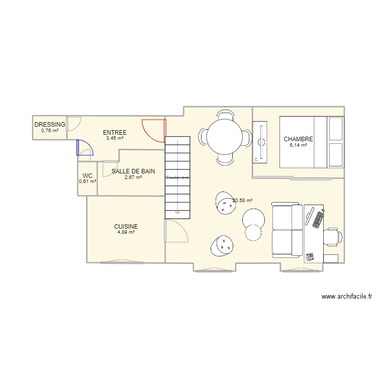 barbette. Plan de 7 pièces et 39 m2