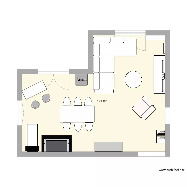 GANZIN SALON. Plan de 