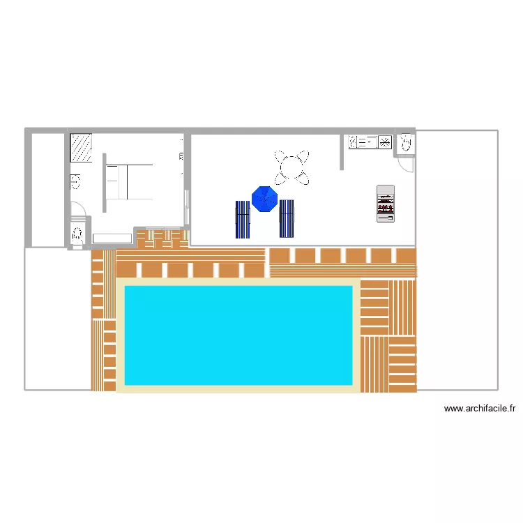 piscine. Plan de 