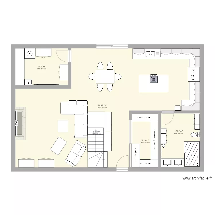 maison moin grande . Plan de 