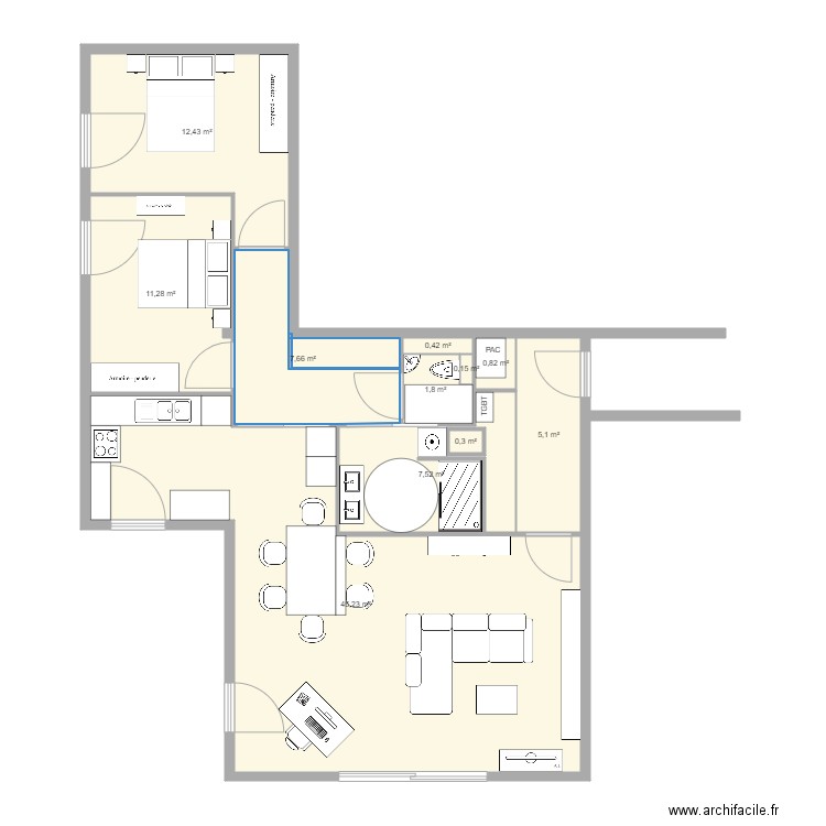 LIGNE BLEUE 10. Plan de 0 pièce et 0 m2