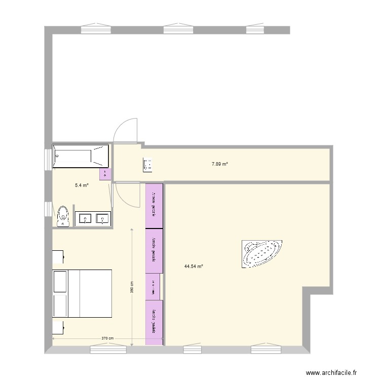 suite parentale 2   16 juillet 19. Plan de 0 pièce et 0 m2