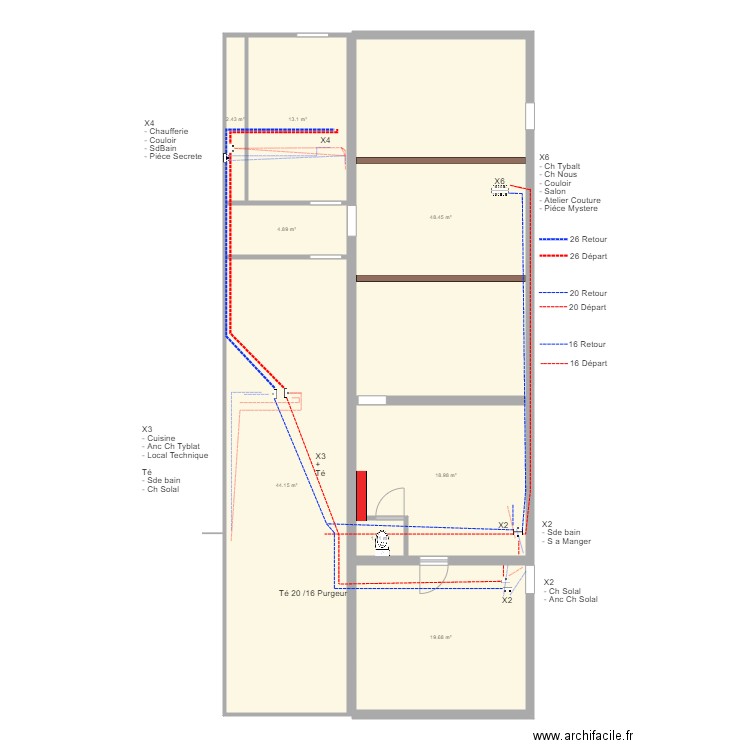 Futur Grenier Chauffage. Plan de 0 pièce et 0 m2