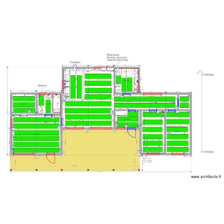 105 1 Alexandr ТП. Plan de 10 pièces et 128 m2