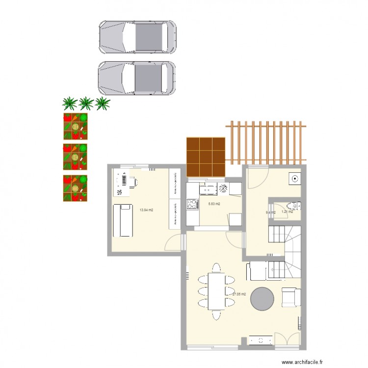 Aménagement nouveau. Plan de 0 pièce et 0 m2