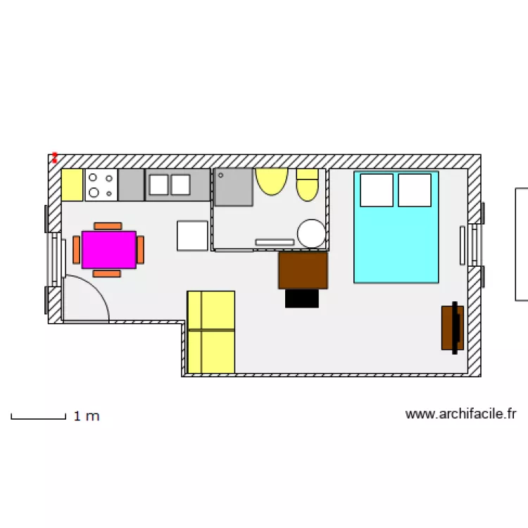 studio aménagé final. Plan de studio aménagé final. Plan de