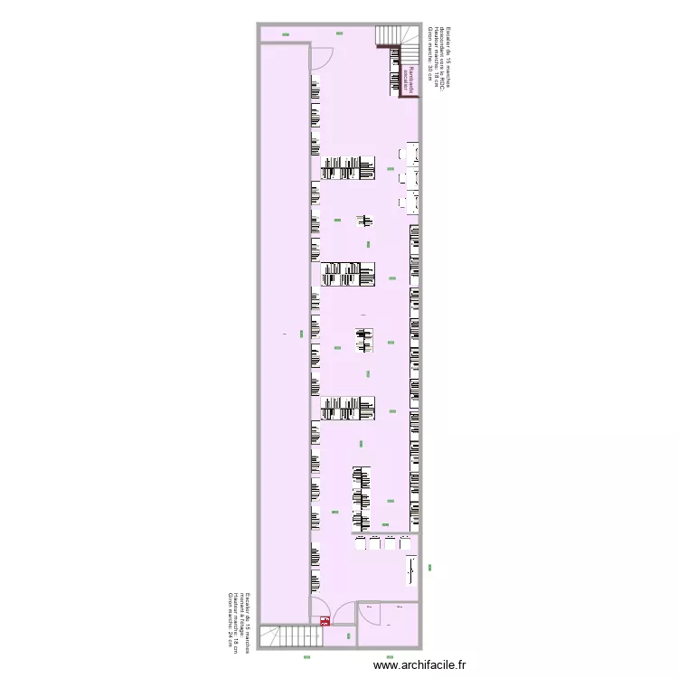ETAGE CBG MIGNOT AVANT TRAVAUX. Plan de 