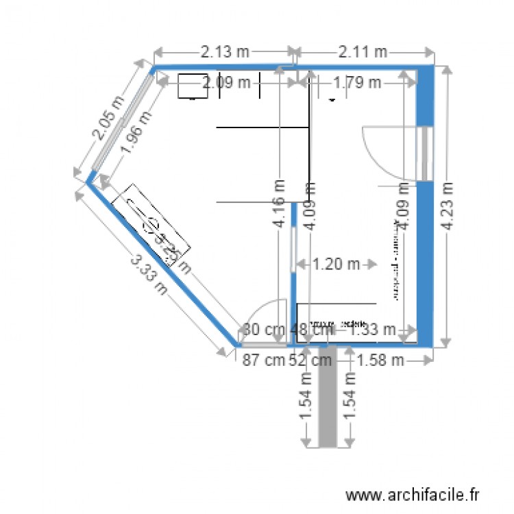 chambre. Plan de 0 pièce et 0 m2