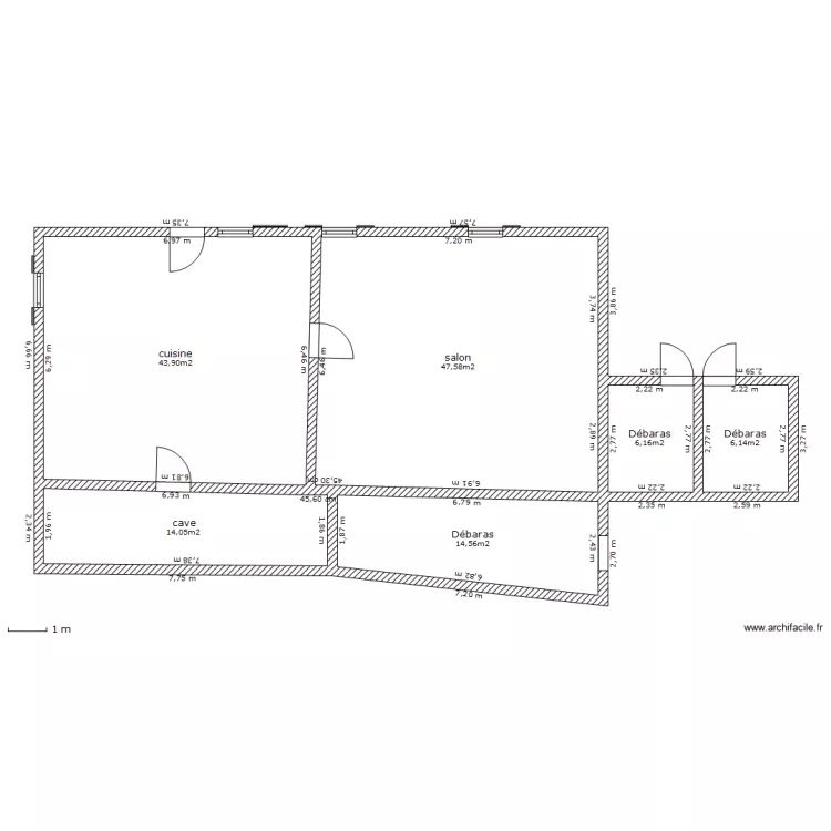 la villeneuve existent. Plan de 