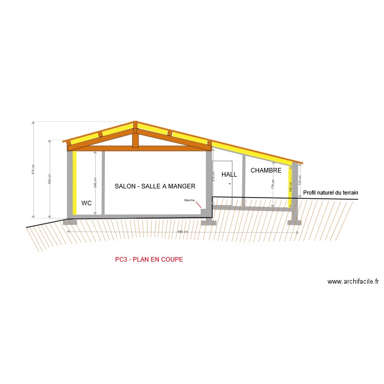 Studio 3 Philippe Coupe 2. Plan de 0 pièce et 0 m2