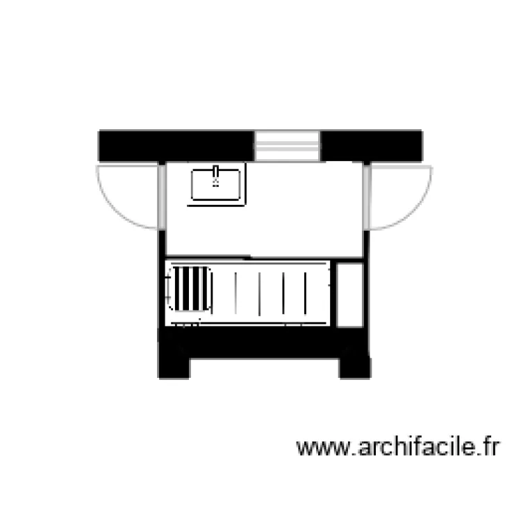 Am&eacute;nagement actuel sdb SOLEILLANT Montbrison. Plan de 