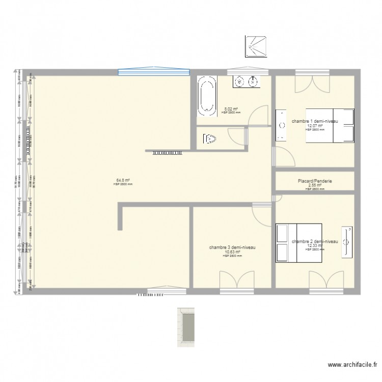 premier étage maison. Plan de 0 pièce et 0 m2