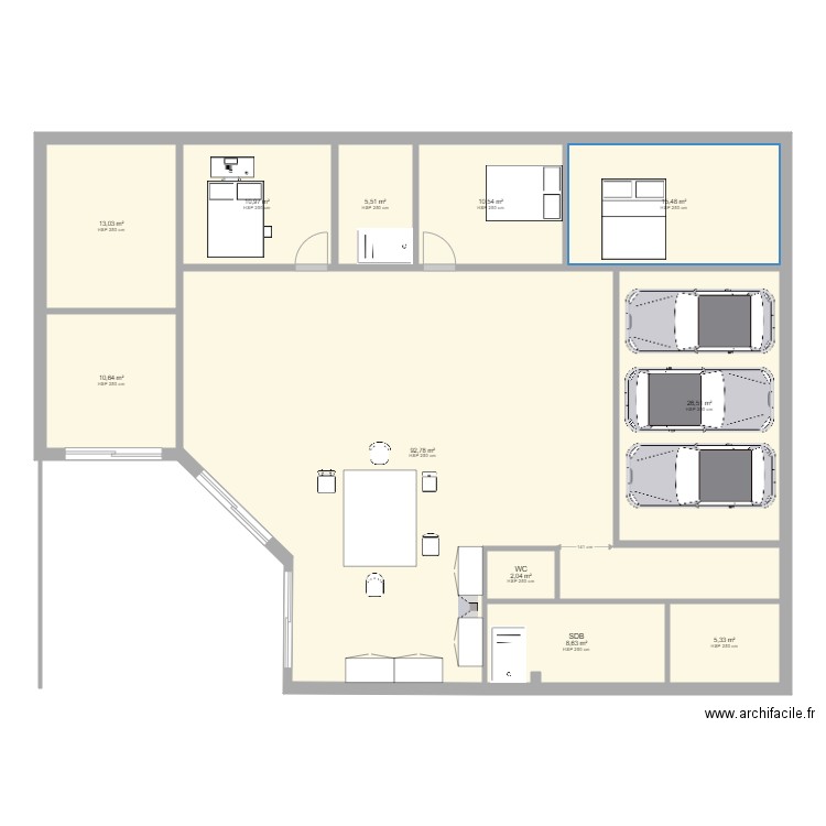 StSulpiceV4. Plan de 11 pièces et 201 m2