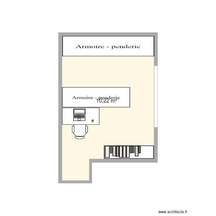 bureau. Plan de 0 pièce et 0 m2